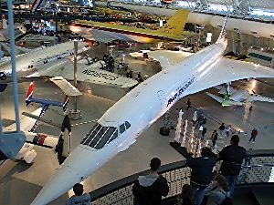 An Air France Concorde Jet at the Udvar-Hazy Center (27k image)