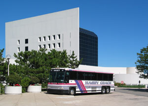 Bus Parking at JFK Library (16k image)