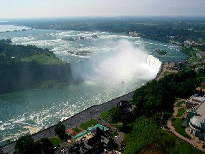 Niagara's Canadian Horseshoe Falls from the Skylon Tower (18k image)